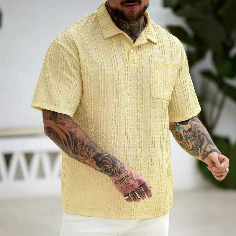 Textured Button Polo 2