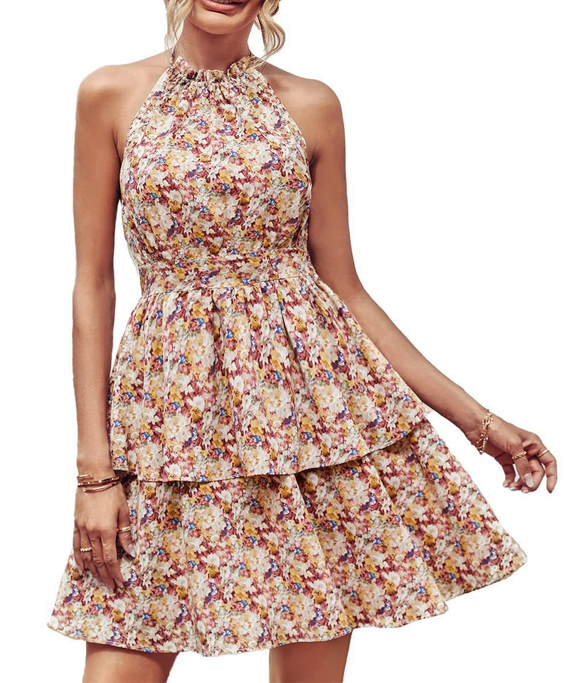 Ayla Bohemian Dress in Pink Apricot