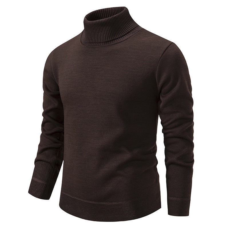 Mercer Black Turtleneck Sweater — Brown