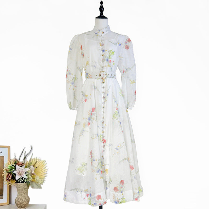 Delphine Puff-Sleeve Belted Dress 9