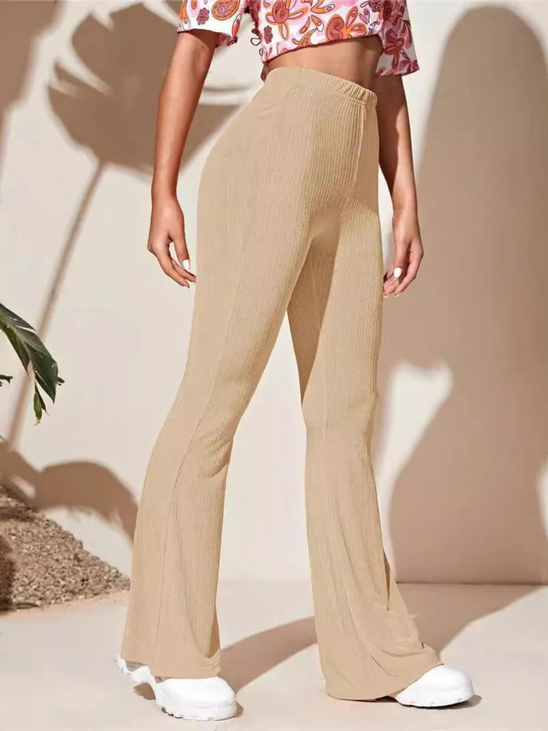 Full Size High-Waist Flare Active Pants Plus Size 7