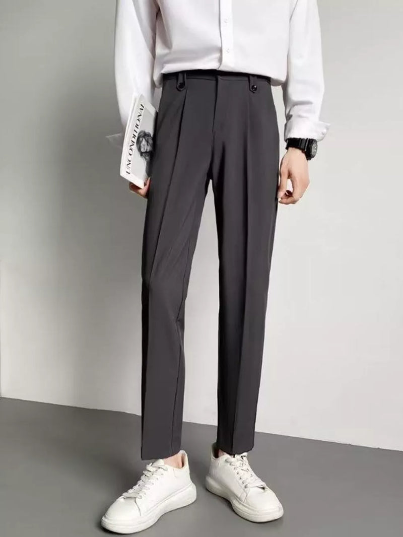 Men's Slim Fit Ankle-Length Dress Pants 6