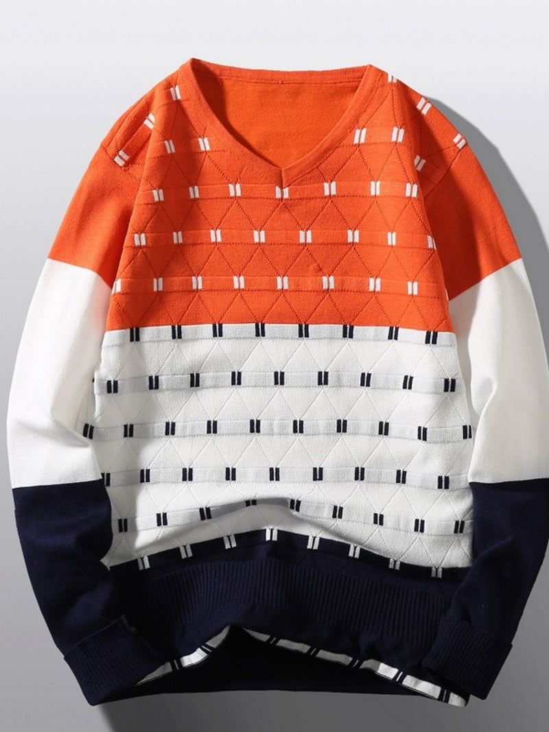 Men's V-Neck Long Sleeve Sweater 6