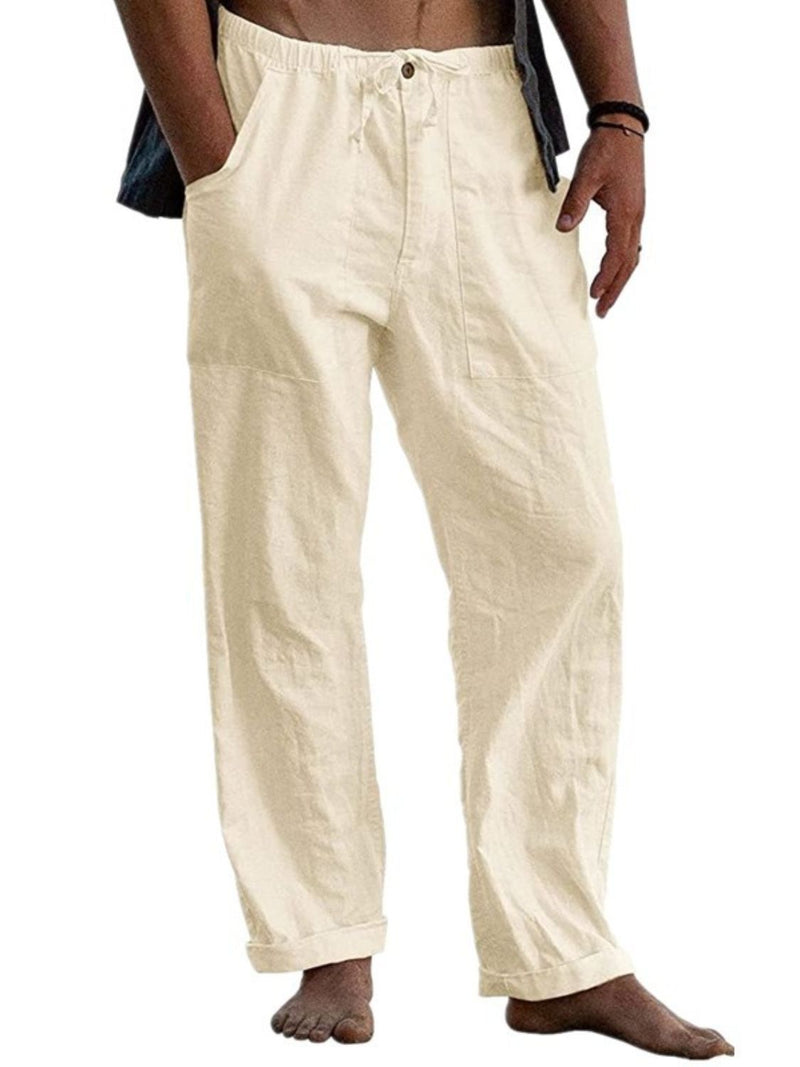 Men's Full Size Drawstring Straight Leg Pants Plus Size 2