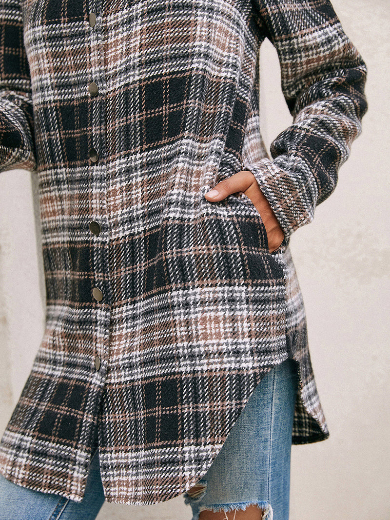 Giselle Plaid Shirt Jacket