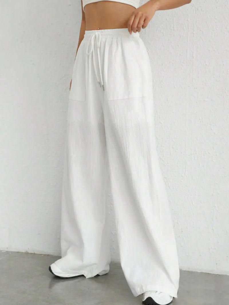 Drawstring Wide Leg Pants 5