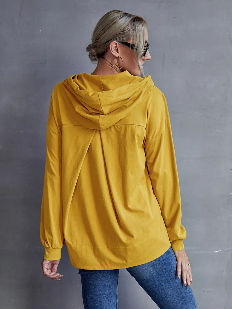 Ivy Lane Drawstring Pocketed Dropped Shoulder Hoodie 3