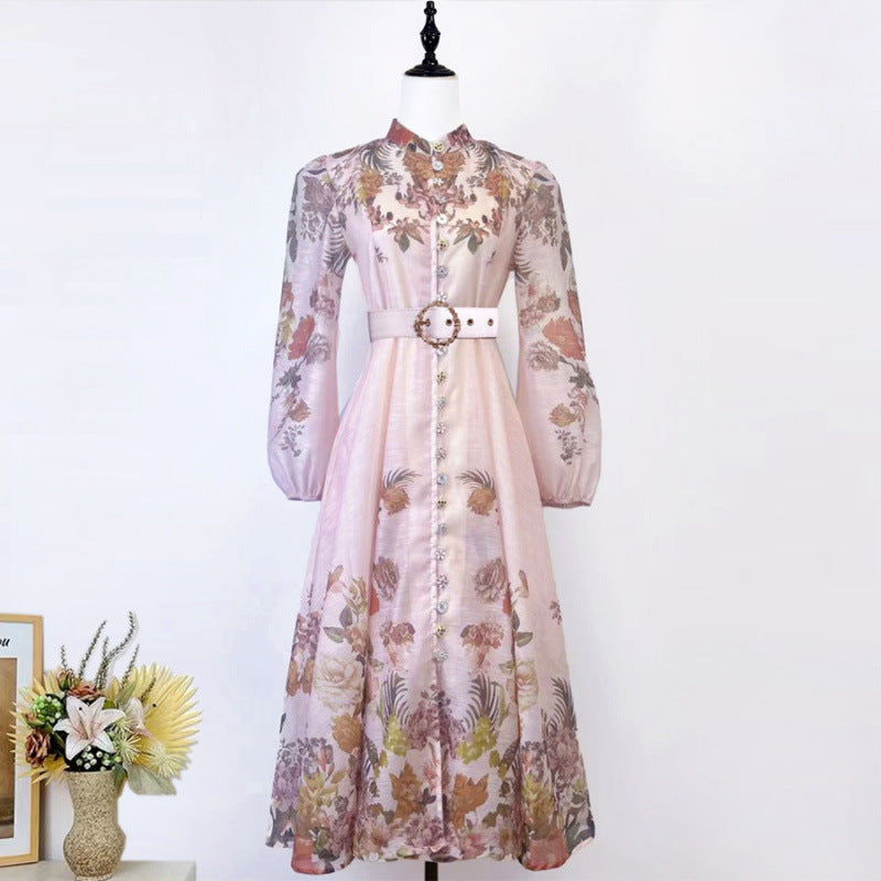 Delphine Puff-Sleeve Belted Dress 18