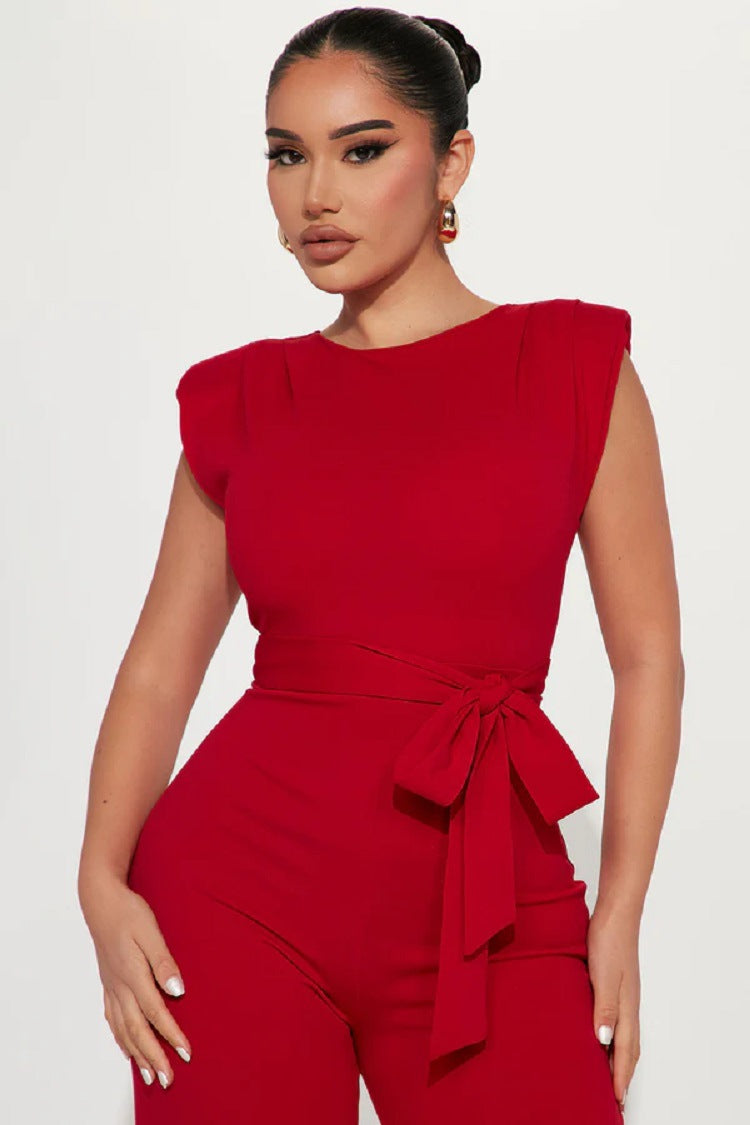 Saffron Tie-Waist Wide-Leg Jumpsuit 1