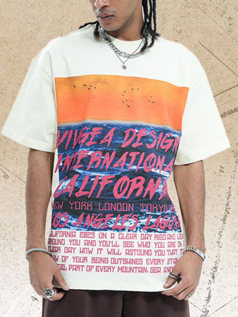 Men's Graphic Round Neck Short Sleeve Tee 6