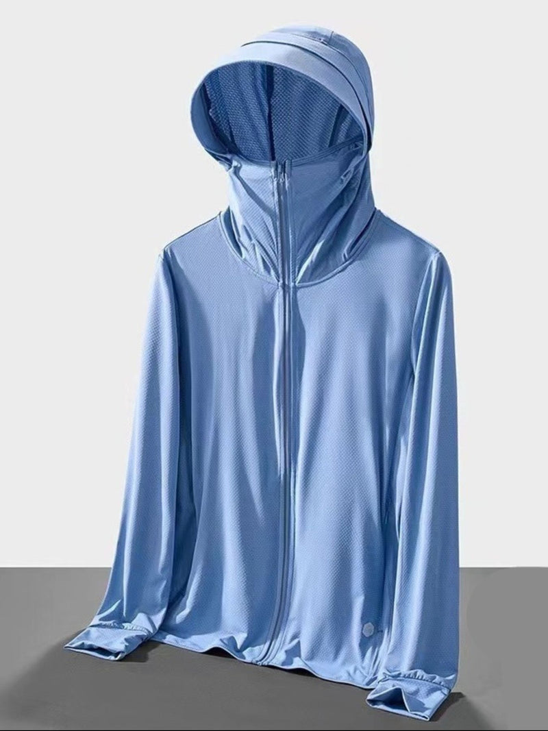 Men's Plus Size Hooded Performance Jacket With Face Shield 7