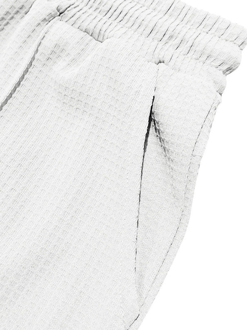 Men's Full Size Textured Drawstring Casual Pants Plus Size 5