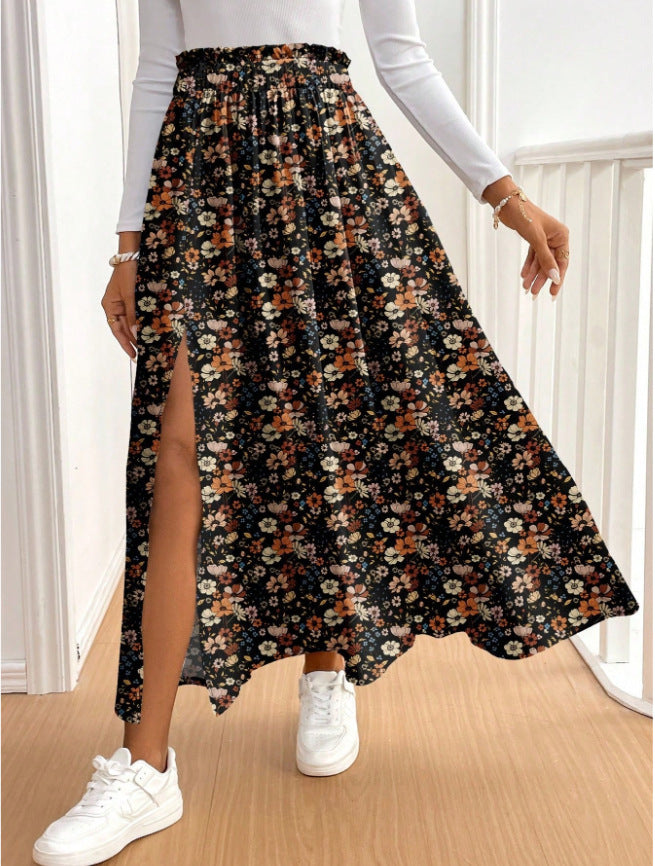 Meadow Ditsy Floral Slit Skirt 5