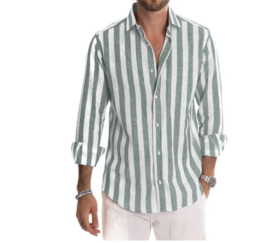 Marin Navy Stripe Shirt — A2847