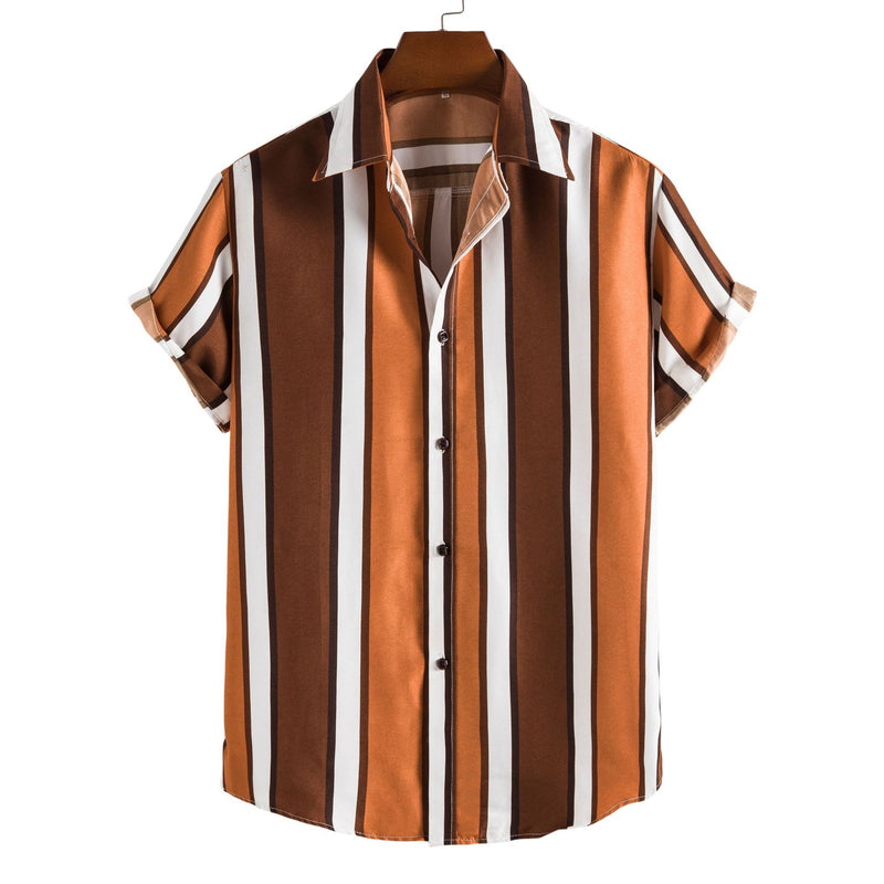 Reed Striped Short Sleeve Shirt — 2size