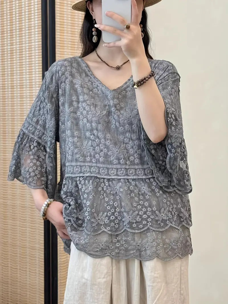 Wisteria Crochet Lace Top 4