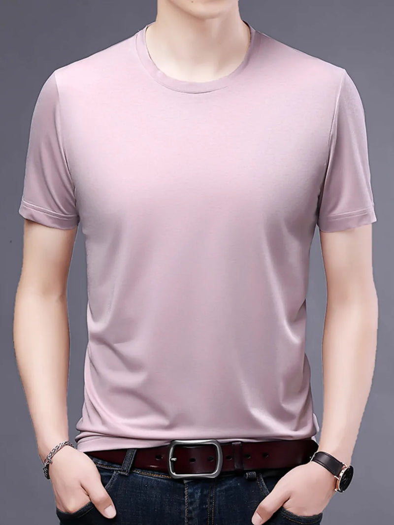 Men's Plus Size Classic Crew Neck Basic T-Shirt 5