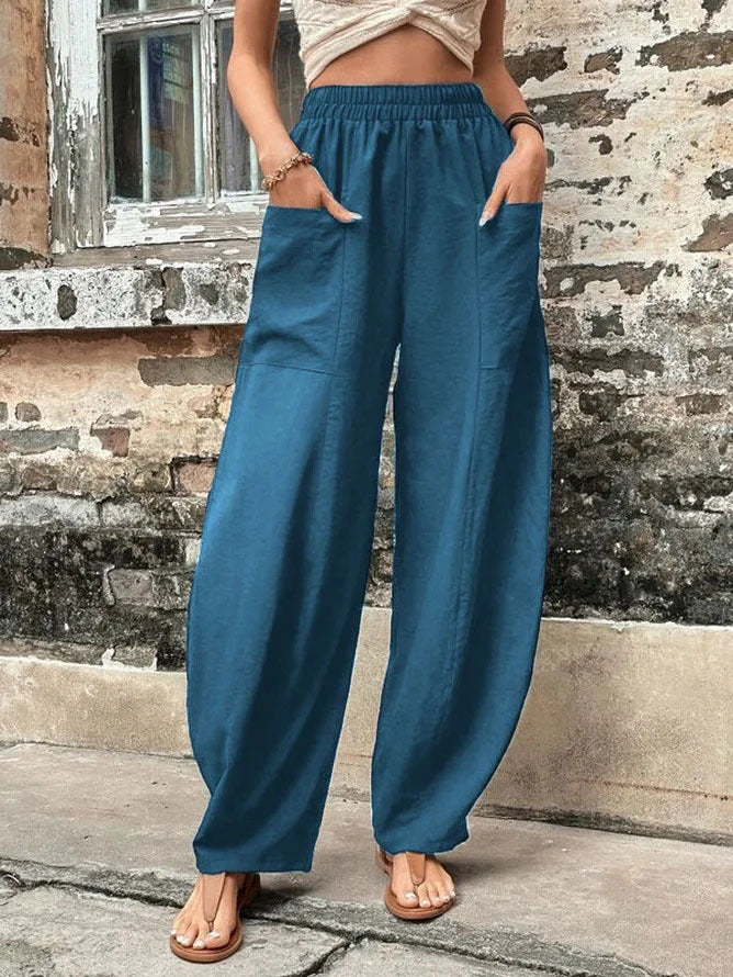 Isla Harem Beach Pants — Peacock green