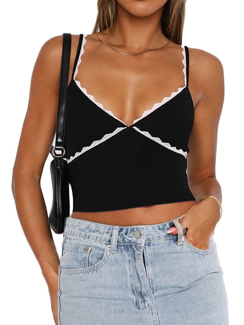 Lace Detail Contrast Trim Cami 8