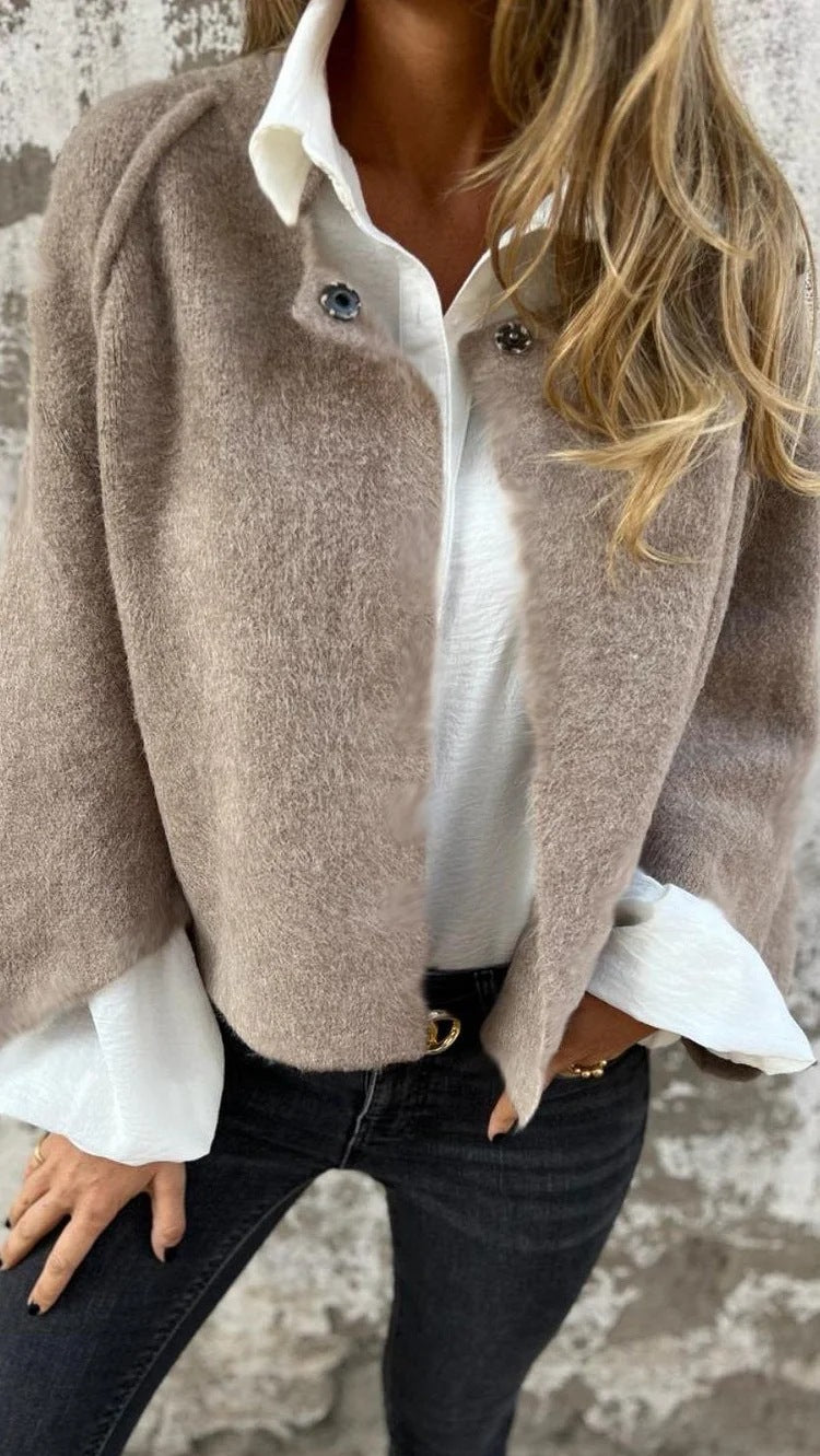 Noa Batwing Cropped Layer in Khaki