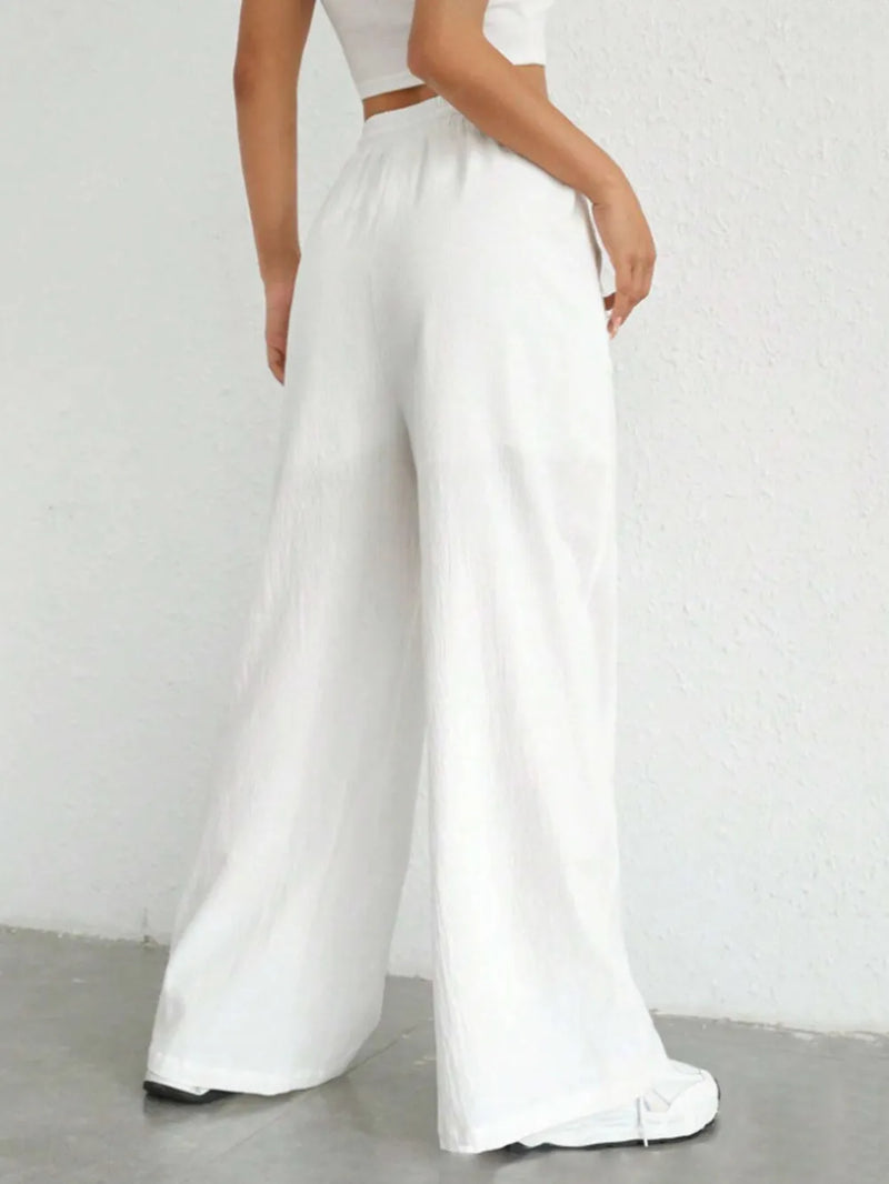 Drawstring Wide Leg Pants 2