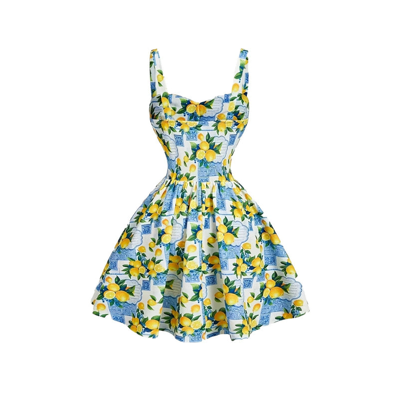 Amalfi Lemon Corset Sundress 2