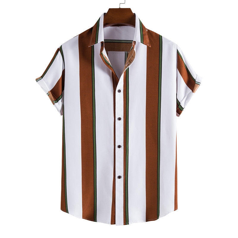 Reed Striped Short Sleeve Shirt — 6size