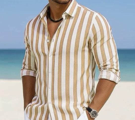 Harbor Striped Long Sleeve Shirt — ADG054431