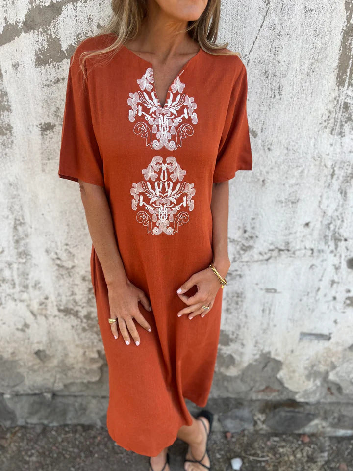 Cosima Baroque-Print T-Shirt Dress 3
