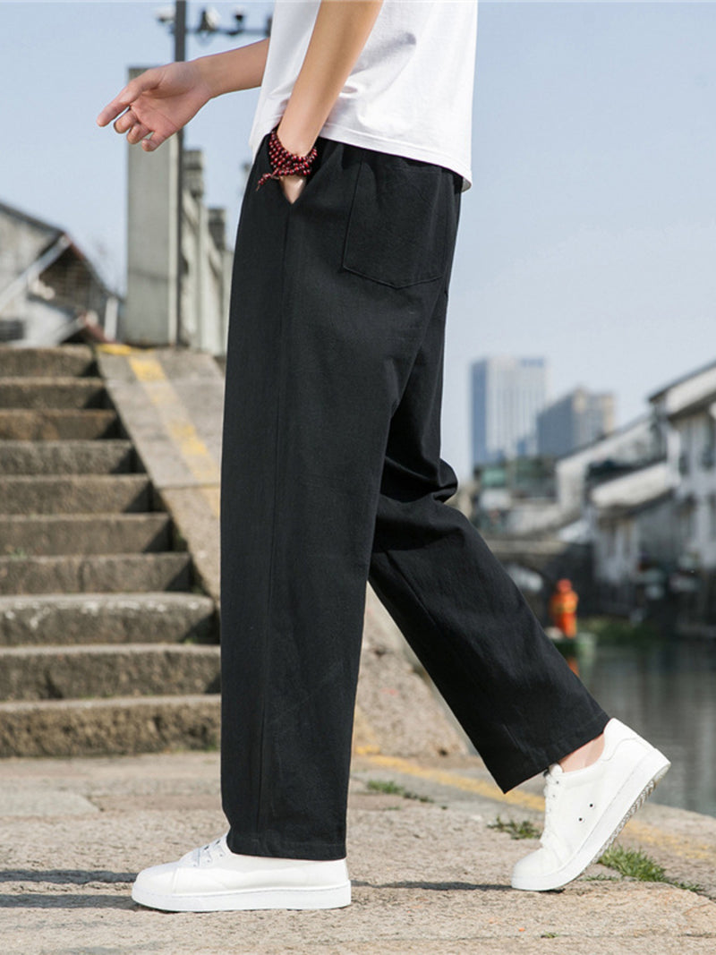 Men's Plus Size Loose Fit Drawstring Casual Pants 4