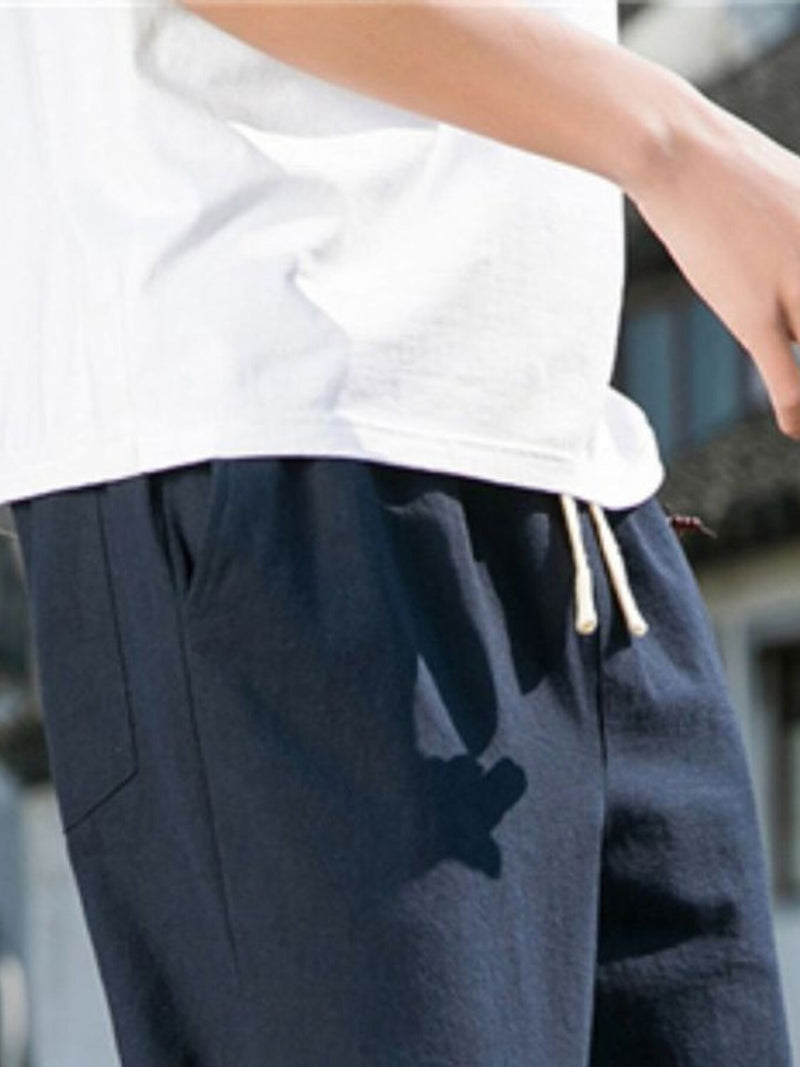 Men's Plus Size Loose Fit Drawstring Casual Pants 15