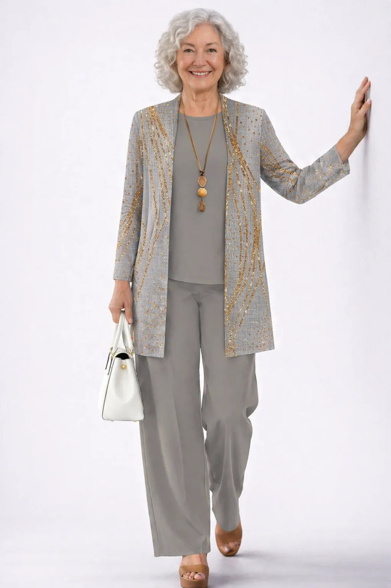 Saskia Linen-Look Three-Piece Set 5