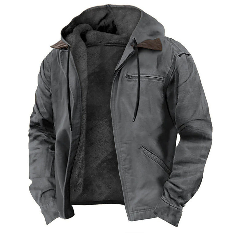 Dorian Fleece Zip Jacket — Gray