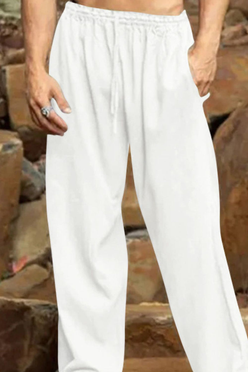 Men's Full Size Relaxed Fit Drawstring Casual Pants Plus Size 3