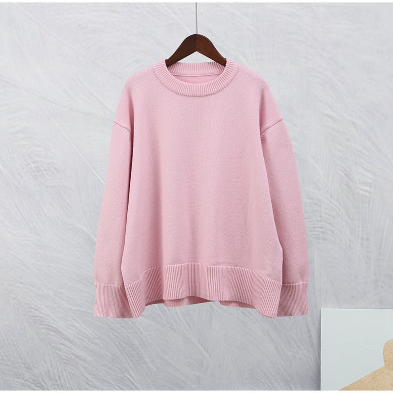 Selene Knit Relaxed Sweater in Pink