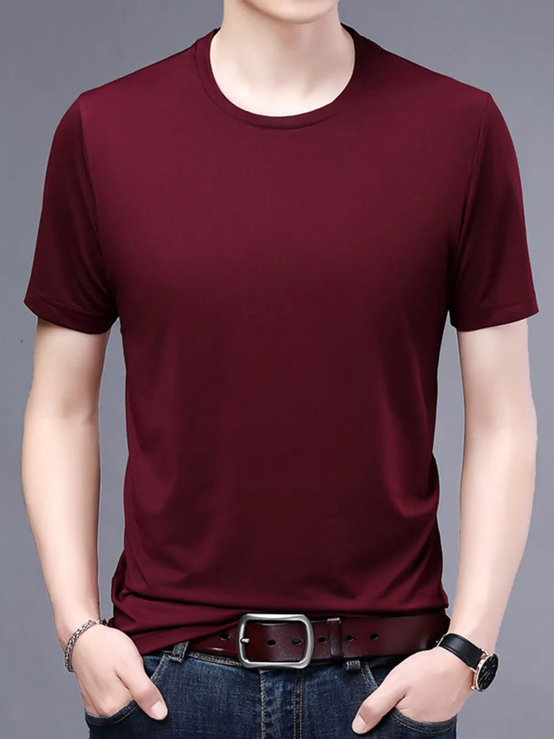 Men's Plus Size Classic Crew Neck Basic T-Shirt 6
