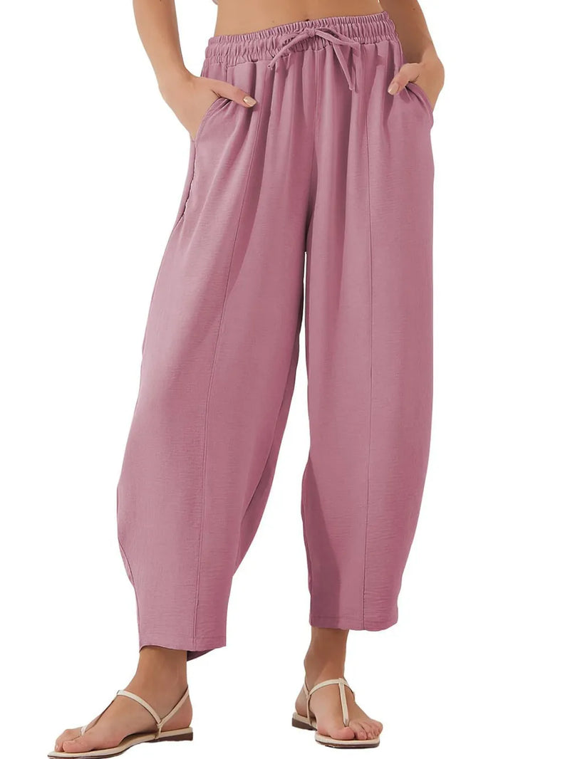Drawstring Cropped Jogger Pants 3