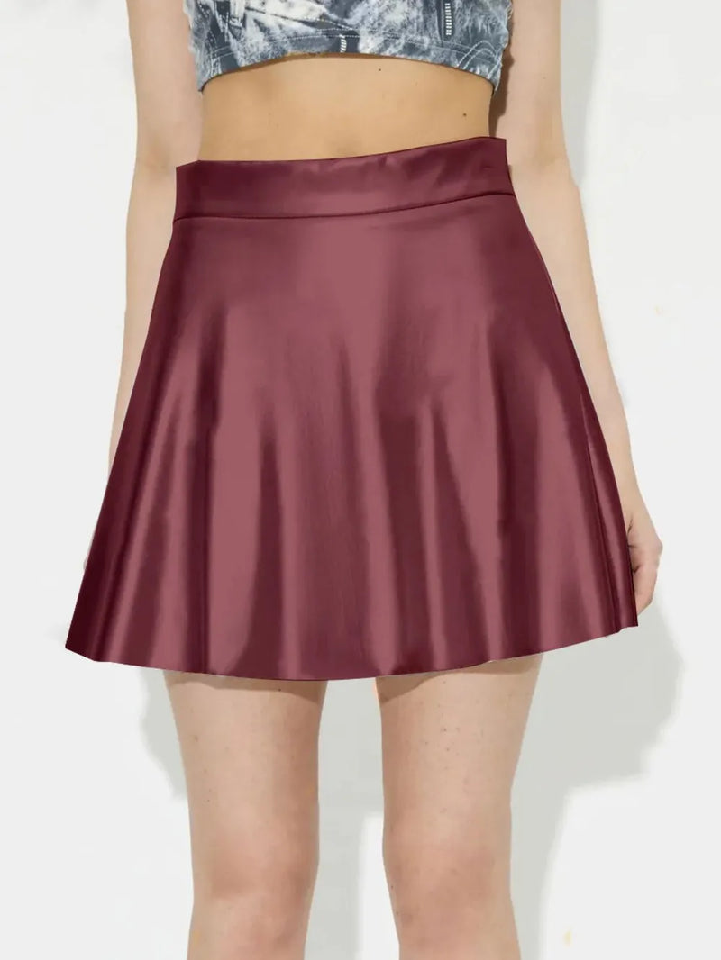 Ruched Mini Skirt with Zipper 7