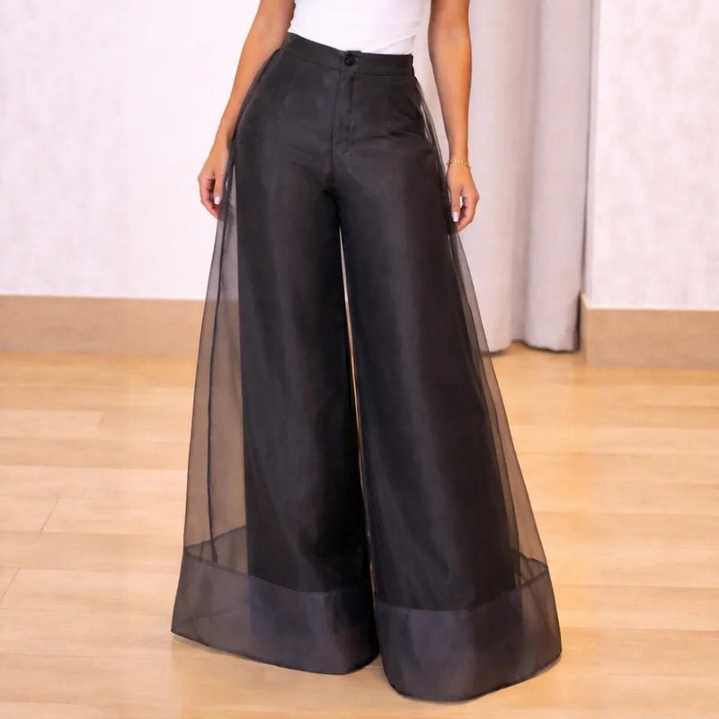 Lila Sheer Wide-Leg Trousers 5