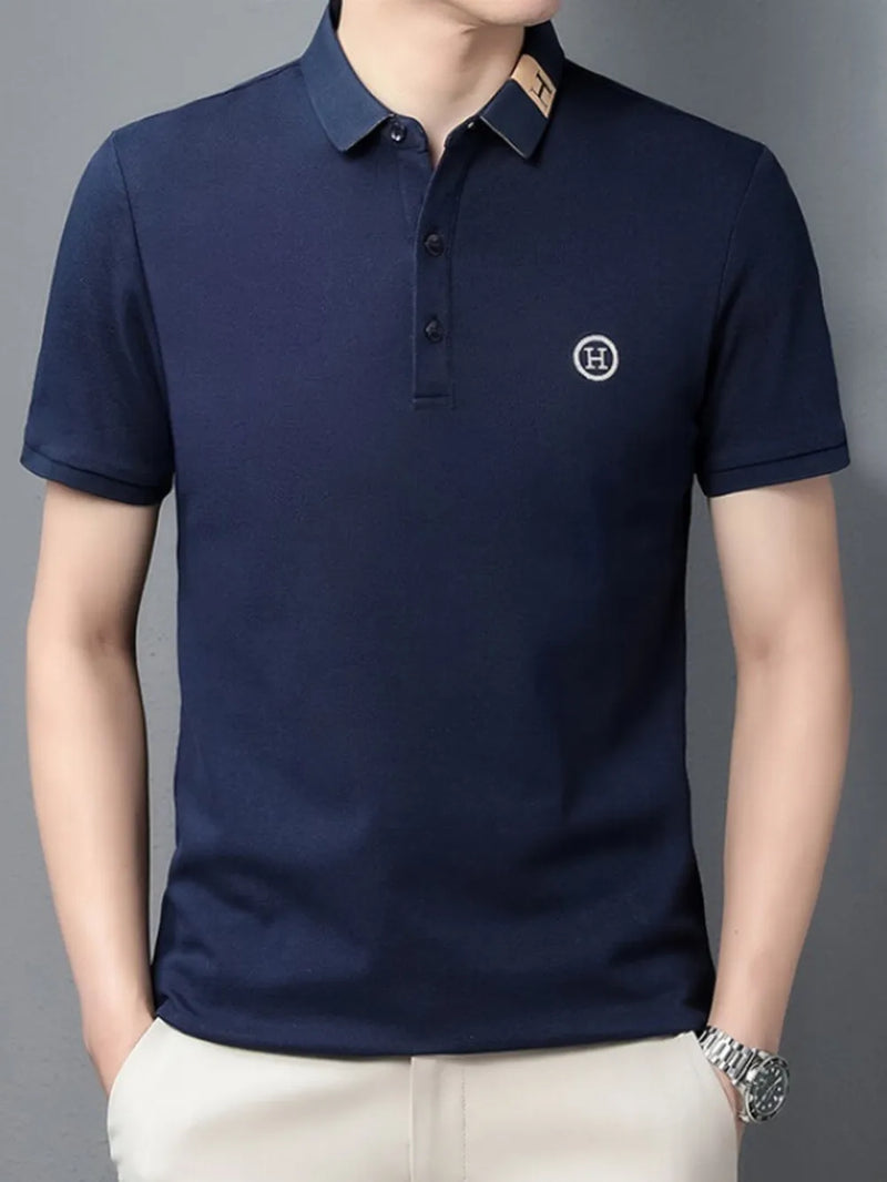 Men's Plus Size Classic Short Sleeve Polo Shirt 7