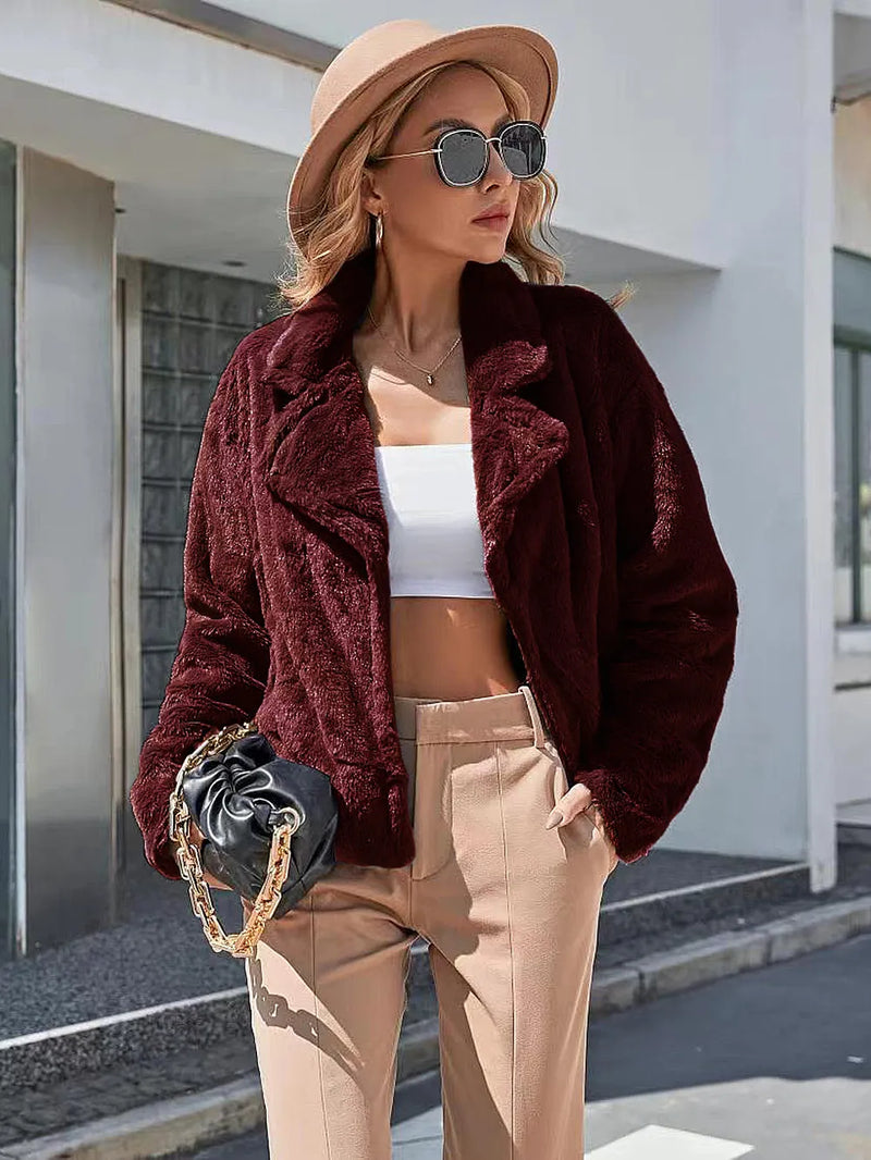 Ivy Lane Plush Open Front Dropped Shoulder Jacket 5