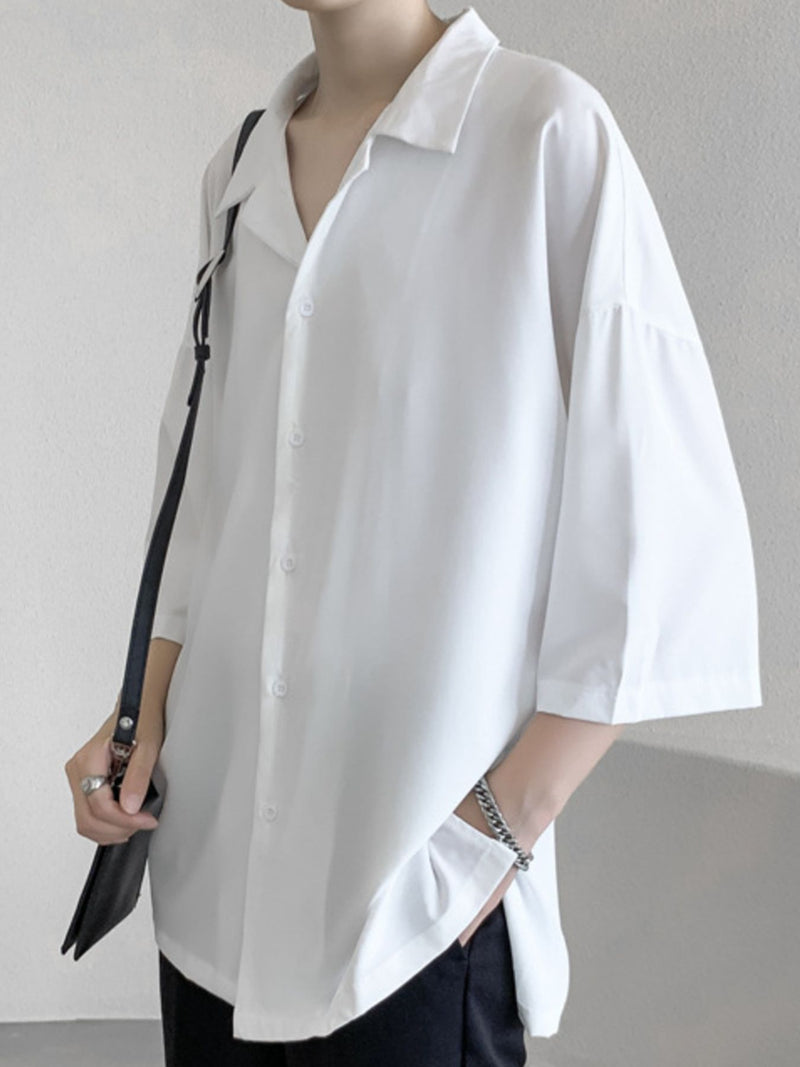 Men's Button Up 3/4 Sleeve Shirt 3