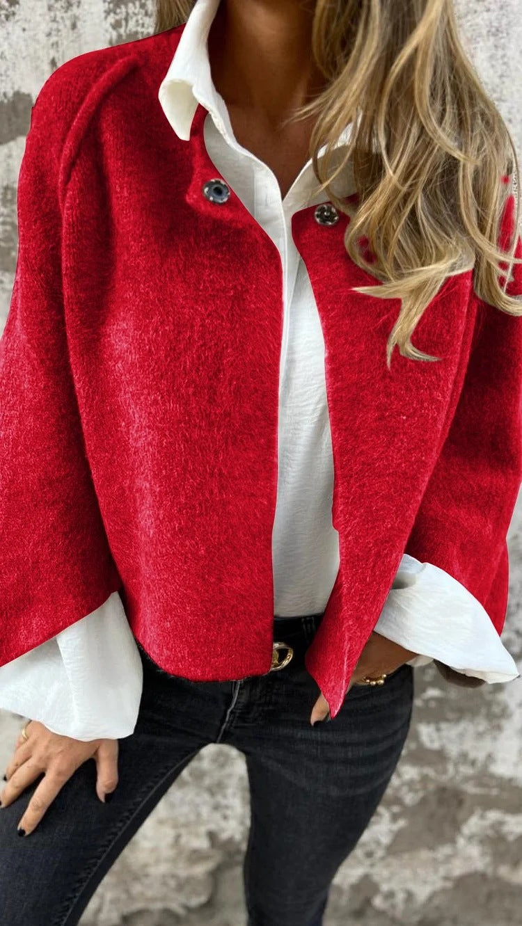 Noa Batwing Cropped Layer — Red