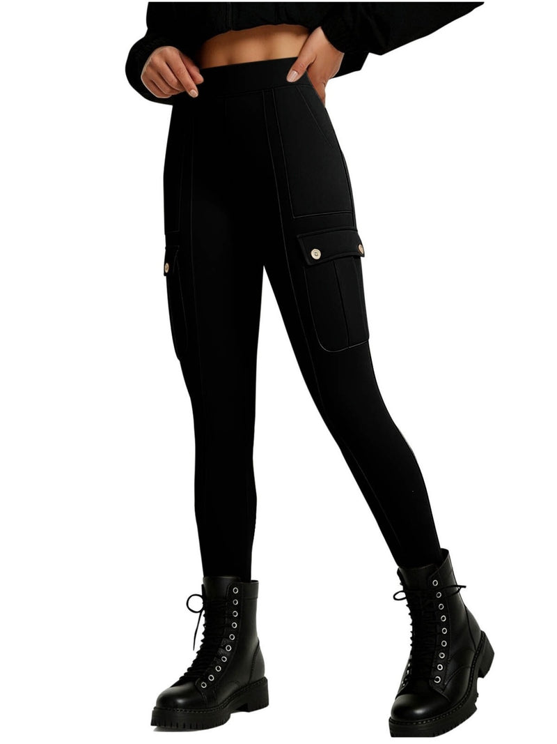 High Waist Active Pants | Hazel & June Black