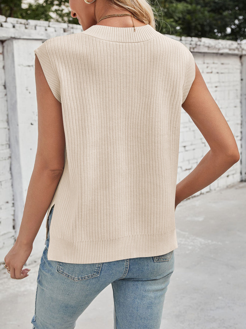 Casual V-Neck Knitted Sweater Vest 8