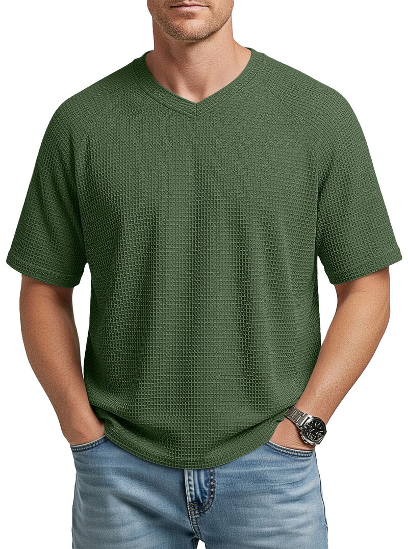 Raglan Waffle-Knit Tee 6