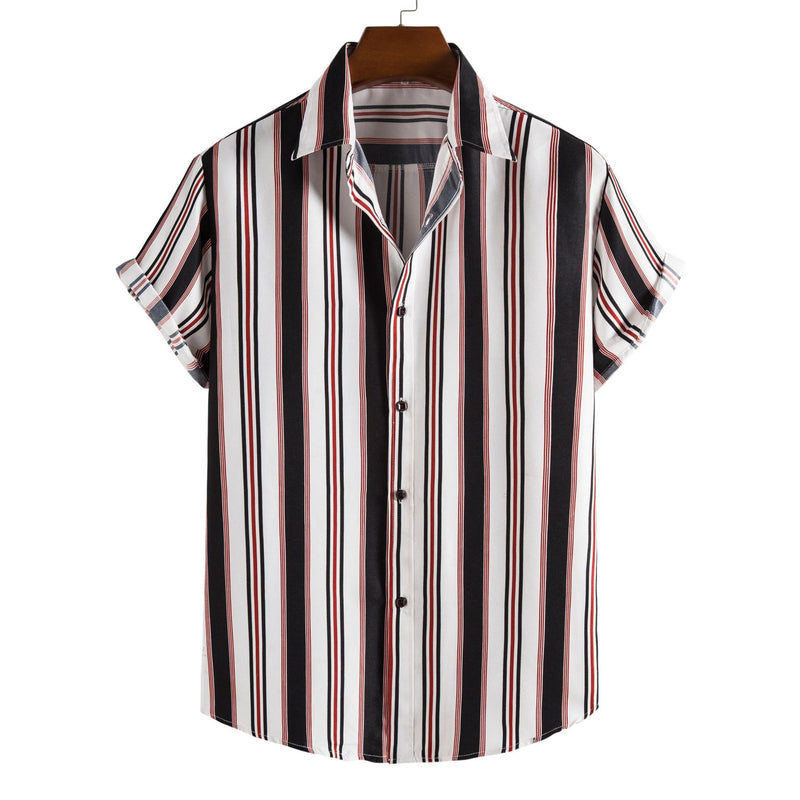 Reed Striped Short Sleeve Shirt — 5size