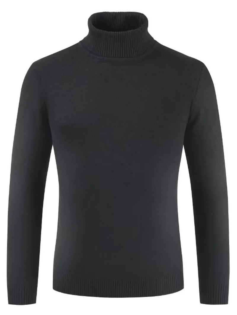 Men's Plus Size Turtleneck Long Sleeve Sweater 2