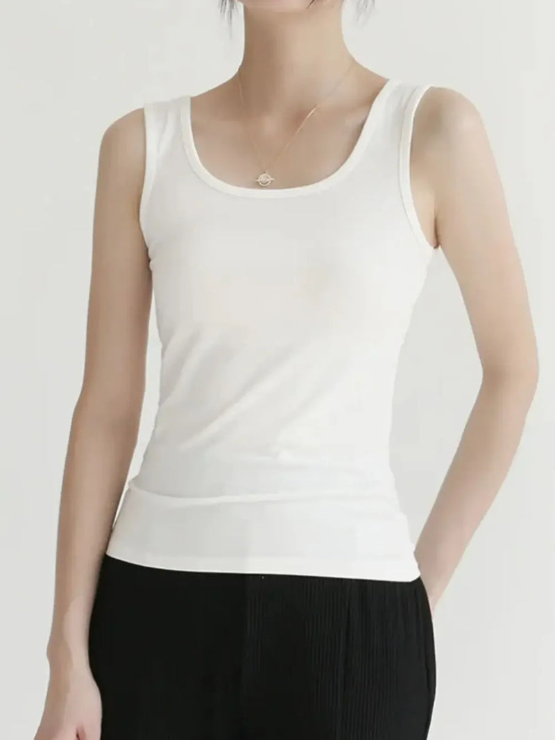Scoop Neck Wide Strap Tank 4