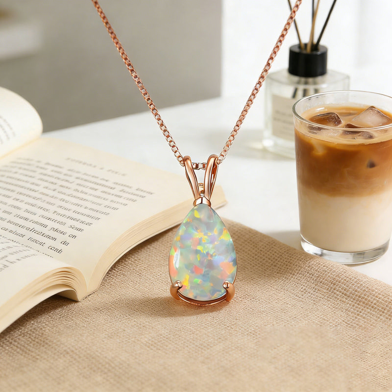 Liora Opal Teardrop Necklace 14